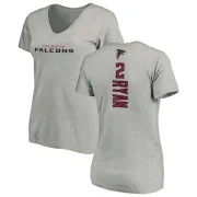 Matt Ryan Women's Atlanta Falcons Backer V-Neck T-Shirt - Ash