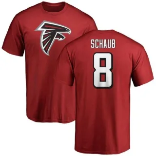 Matt Schaub Atlanta Falcons Name & Number Logo T-Shirt - Red