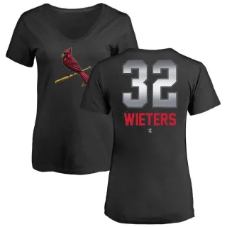 Matt Wieters Women's St. Louis Cardinals Midnight Mascot V-Neck T-Shirt - Black