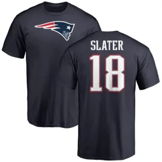 Matthew Slater New England Patriots Name & Number Logo T-Shirt - Navy