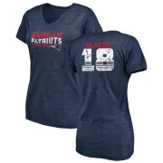 Matthew Slater Women's New England Patriots Retro Tri-Blend V-Neck T-Shirt - Navy