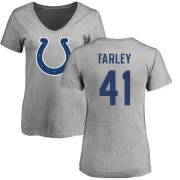 Matthias Farley Women's Indianapolis Colts Name & Number Logo Slim Fit T-Shirt - Ash