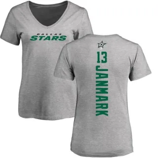 Mattias Janmark Women's Dallas Stars Backer T-Shirt - Ash