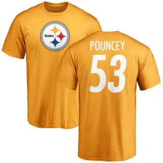 Maurkice Pouncey Pittsburgh Steelers Name & Number Logo T-Shirt - Gold