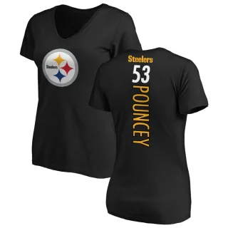 Maurkice Pouncey Women's Pittsburgh Steelers Backer Slim Fit T-Shirt - Black