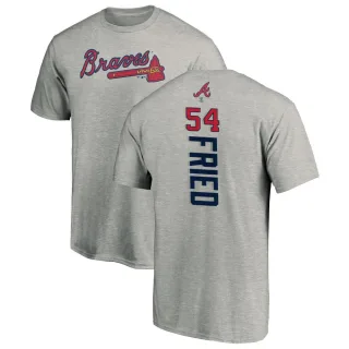 Max Fried Atlanta Braves Backer T-Shirt - Ash