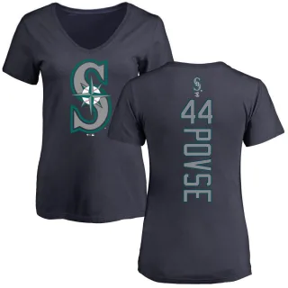 Max Povse Women's Seattle Mariners Backer Slim Fit T-Shirt - Navy