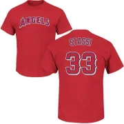 Max Stassi Los Angeles Angels Name & Number T-Shirt - Red