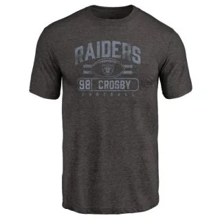 Maxx Crosby Oakland Raiders Flanker Tri-Blend T-Shirt - Black