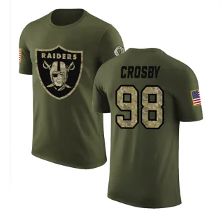 Maxx Crosby Oakland Raiders Olive Salute to Service Legend T-Shirt