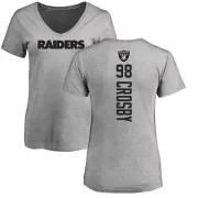 Maxx Crosby Women's Oakland Raiders Backer V-Neck T-Shirt - Ash