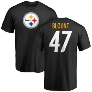 Mel Blount Pittsburgh Steelers Name & Number Logo T-Shirt - Black