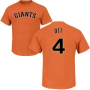 Mel Ott San Francisco Giants Name & Number T-Shirt - Orange