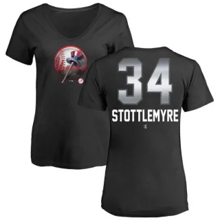 Mel Stottlemyre Women's New York Yankees Midnight Mascot V-Neck T-Shirt - Black