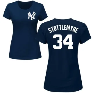 Mel Stottlemyre Women's New York Yankees Name & Number T-Shirt - Navy