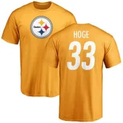 Merril Hoge Pittsburgh Steelers Name & Number Logo T-Shirt - Gold