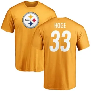 Merril Hoge Pittsburgh Steelers Name & Number Logo T-Shirt - Gold