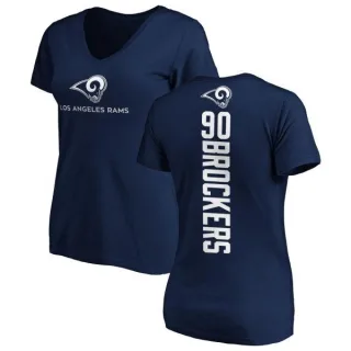 Michael Brockers Women's Los Angeles Rams Backer Slim Fit T-Shirt - Navy