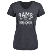 Michael Brockers Women's Los Angeles Rams Flanker Tri-Blend T-Shirt - Navy