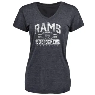 Michael Brockers Women's Los Angeles Rams Flanker Tri-Blend T-Shirt - Navy