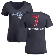 Michael Carter-Williams Women's Orlando Magic Navy Name and Number Banner Wave V-Neck T-Shirt