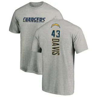 Michael Davis Los Angeles Chargers Name & Number T-Shirt - Heather Gray