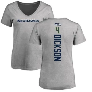 Michael Dickson Women's Seattle Seahawks Backer V-Neck T-Shirt - Ash