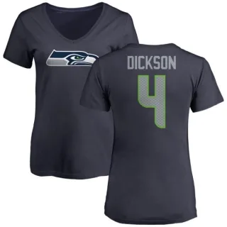 Michael Dickson Women's Seattle Seahawks Name & Number Logo Slim Fit T-Shirt - Navy