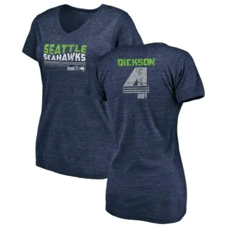 Michael Dickson Women's Seattle Seahawks Retro Tri-Blend V-Neck T-Shirt - College Navy