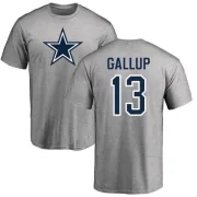 Michael Gallup Dallas Cowboys Name & Number Logo T-shirt - Gray