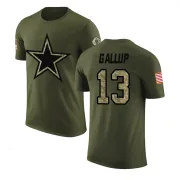 Michael Gallup Dallas Cowboys Olive Salute to Service Legend T-Shirt