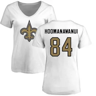 Michael Hoomanawanui Women's New Orleans Saints Name & Number Logo Slim Fit T-Shirt - White