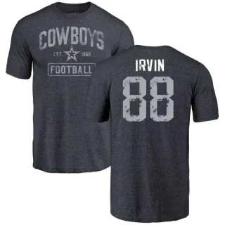 Michael Irvin Dallas Cowboys Name & Number Tri-Blend T-Shirt - Navy