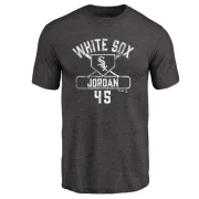 Michael Jordan Chicago White Sox Base Runner Tri-Blend T-Shirt - Black