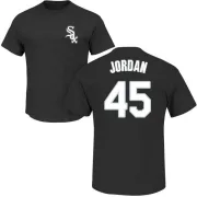 Michael Jordan Chicago White Sox Name & Number T-Shirt - Black