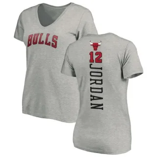 Michael Jordan Women's Chicago Bulls Ash Backer T-Shirt