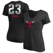 Michael Jordan Women's Chicago Bulls Black Midnight Mascot T-Shirt