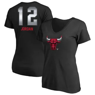 Michael Jordan Women's Chicago Bulls Black Midnight Mascot T-Shirt