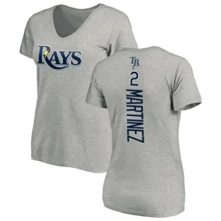 Michael Martinez Women's Tampa Bay Rays Backer Slim Fit T-Shirt - Ash