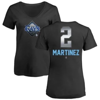 Michael Martinez Women's Tampa Bay Rays Midnight Mascot V-Neck T-Shirt - Black