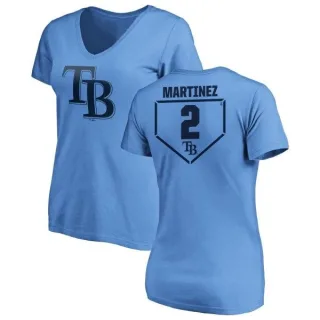 Michael Martinez Women's Tampa Bay Rays RBI Slim Fit V-Neck T-Shirt - Light Blue