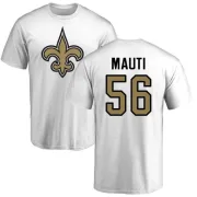 Michael Mauti New Orleans Saints Name & Number Logo T-Shirt - White