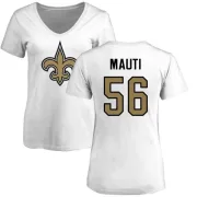 Michael Mauti Women's New Orleans Saints Name & Number Logo Slim Fit T-Shirt - White