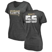 Michael Mauti Women's New Orleans Saints Retro Tri-Blend V-Neck T-Shirt - Black