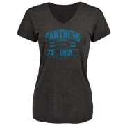 Michael Oher Women's Carolina Panthers Flanker Tri-Blend T-Shirt - Black