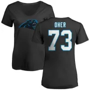 Michael Oher Women's Carolina Panthers Name & Number Logo Slim Fit T-Shirt - Black