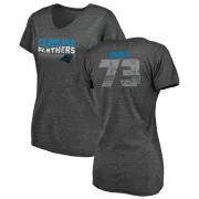 Michael Oher Women's Carolina Panthers Retro Tri-Blend V-Neck T-Shirt - Black