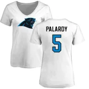 Michael Palardy Women's Carolina Panthers Name & Number Logo Slim Fit T-Shirt - White