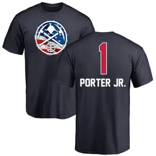 Michael Porter Jr. Denver Nuggets Navy Name and Number Banner Wave T-Shirt