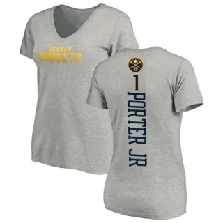 Michael Porter Jr. Women's Denver Nuggets Ash Backer T-Shirt